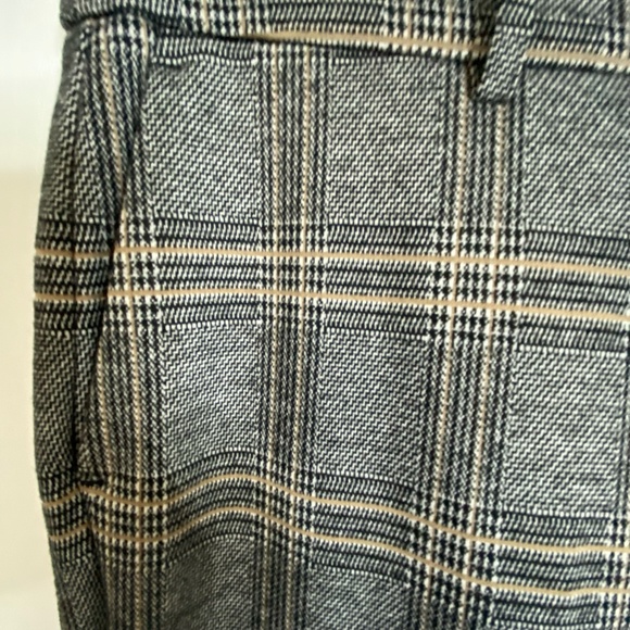 Core Life Neutral Soft Rayon Blend Plaid Office Career Stretch Pants. 30"x27" - Picture 4 of 16